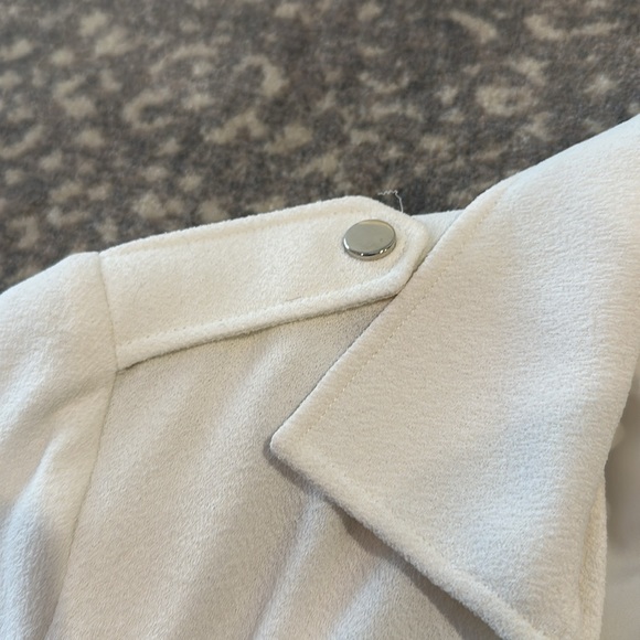 GENERATION LOVE WINTER WHITE FABRIC BOMBER BLAZOR/ JACKET SIZE S - Picture 5 of 12